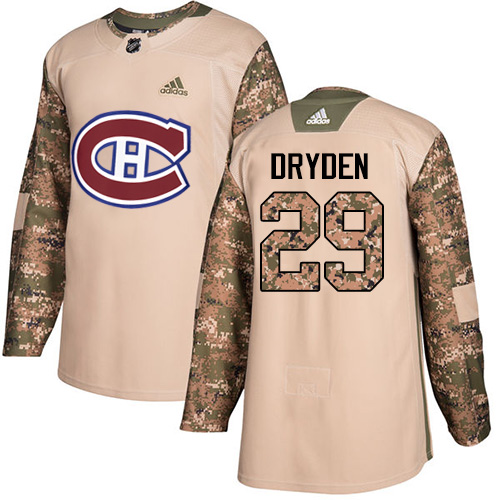 Adidas Canadiens #29 Ken Dryden Camo Authentic Veterans Day Stitched NHL Jersey